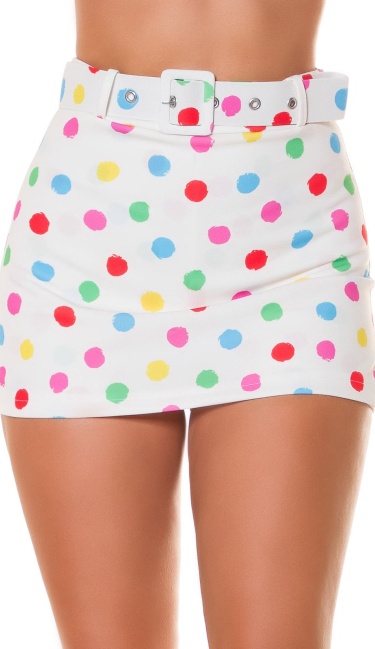 SKORTS WITH DOTS AND BELT